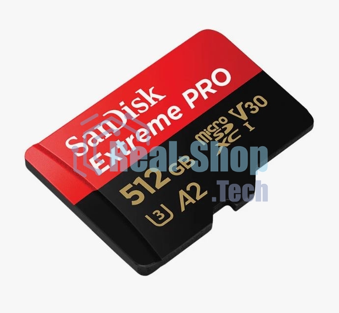 Флеш карта microSD 512Gb SanDisk microSDXC Class 10 UHS-I A2 C10 V30 U3 Extreme Pro (SD адаптер) 200Mb/s