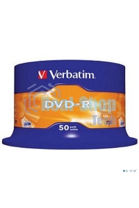 Диск DVD-R Verbatim 4.7Gb 16x Cake Box (50шт) (43548)