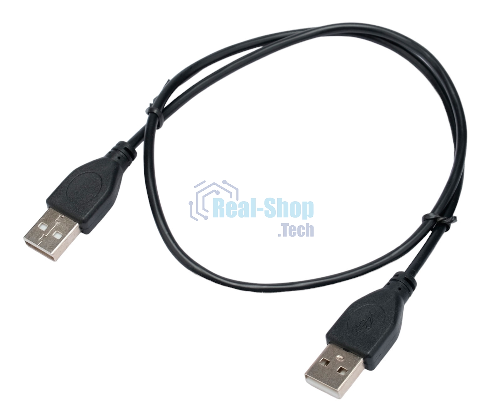 Кабель USB2.0 Cablexpert CC-USB2-AMAM-0.6M, AM/AM, экран, 28/26AWG, медь, Pro, 0.6м, черный, пакет