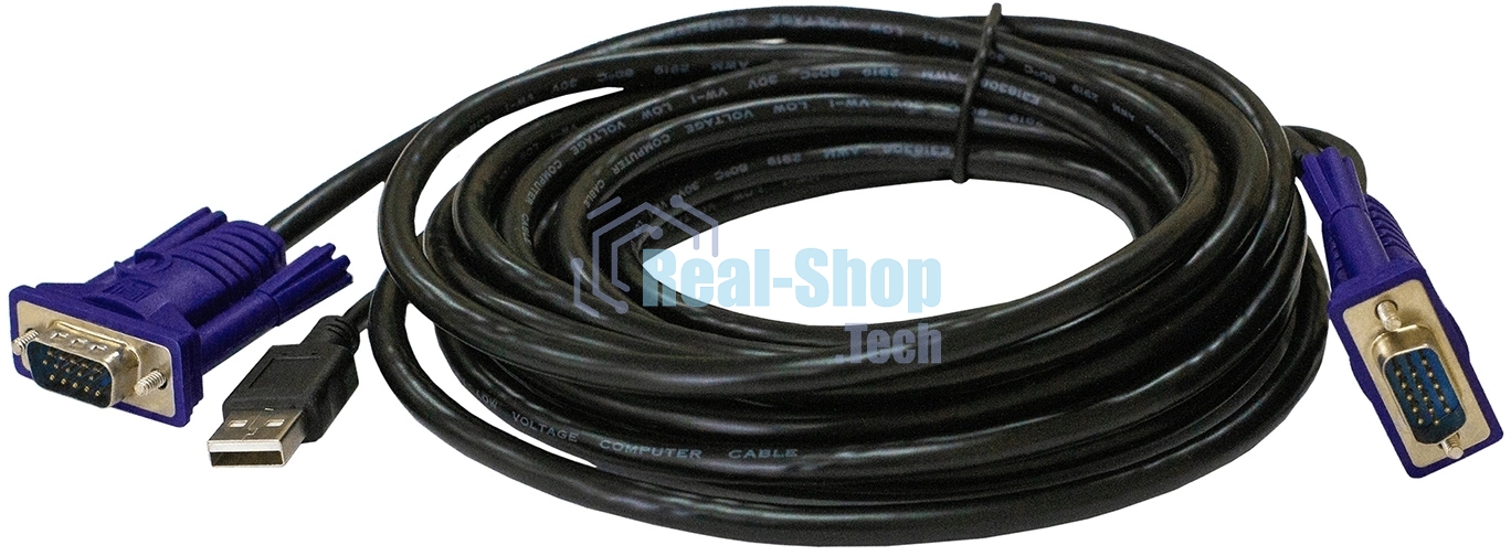 Кабель KVM ORIGO OKVMCU3/A1A с разъемами VGA и USB, 3 м