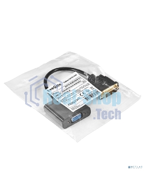 Кабель DVI-D-VGA ExeGate EX-CC-DVID-VGAF-0.2 (25M/15F, 0,2м, позолоченные контакты)