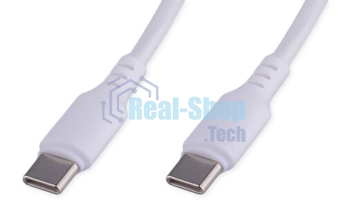 Кабель USB2.0 Cablexpert CCB-USB2-CMCMO1-1MW, TypeC/TypeC, Classic 0.1, 3A, 60Вт, PD/QC3.0, медь, 1м, белый, коробка