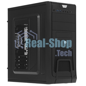 Компьютерный корпус Miditower ExeGate EX283215RUS CP-603UB Black, ATX, (CP350W, 80мм), 2*USB+2*USB 3.0, Audio, замок блокировки кнопки питания