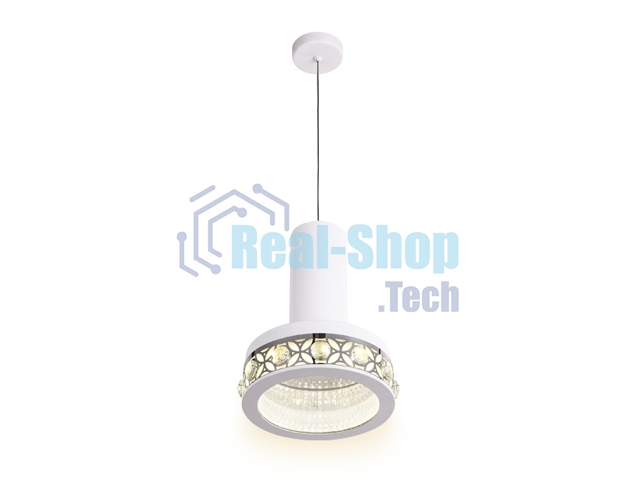 Светильник Ambrella light FA9488 WH/CH белый/хром 4200K 18W D200*590 (без ПДУ)