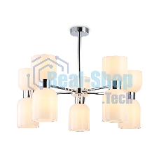 Люстра Ambrella light LH56083/10 СH/FR хром/белый матовый E14*10 max 40W D700*510