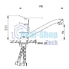 SL137-004F-15 Смеситель для кухни, ø35