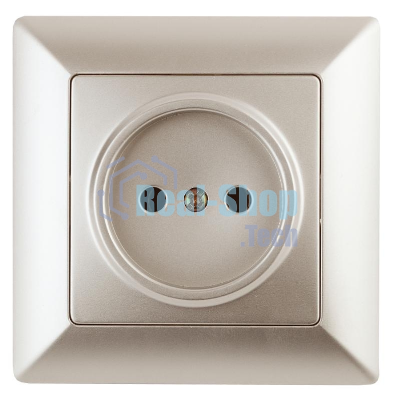 Розетка Intro 2P, 16А-250В, СУ, Solo, шампань (10/200/2400) 4-201-04