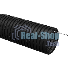 Труба гофрированная ПНД d32 мм с зондом черный (уп. 25 м) ИЭК CTG20-32-K02-025-1