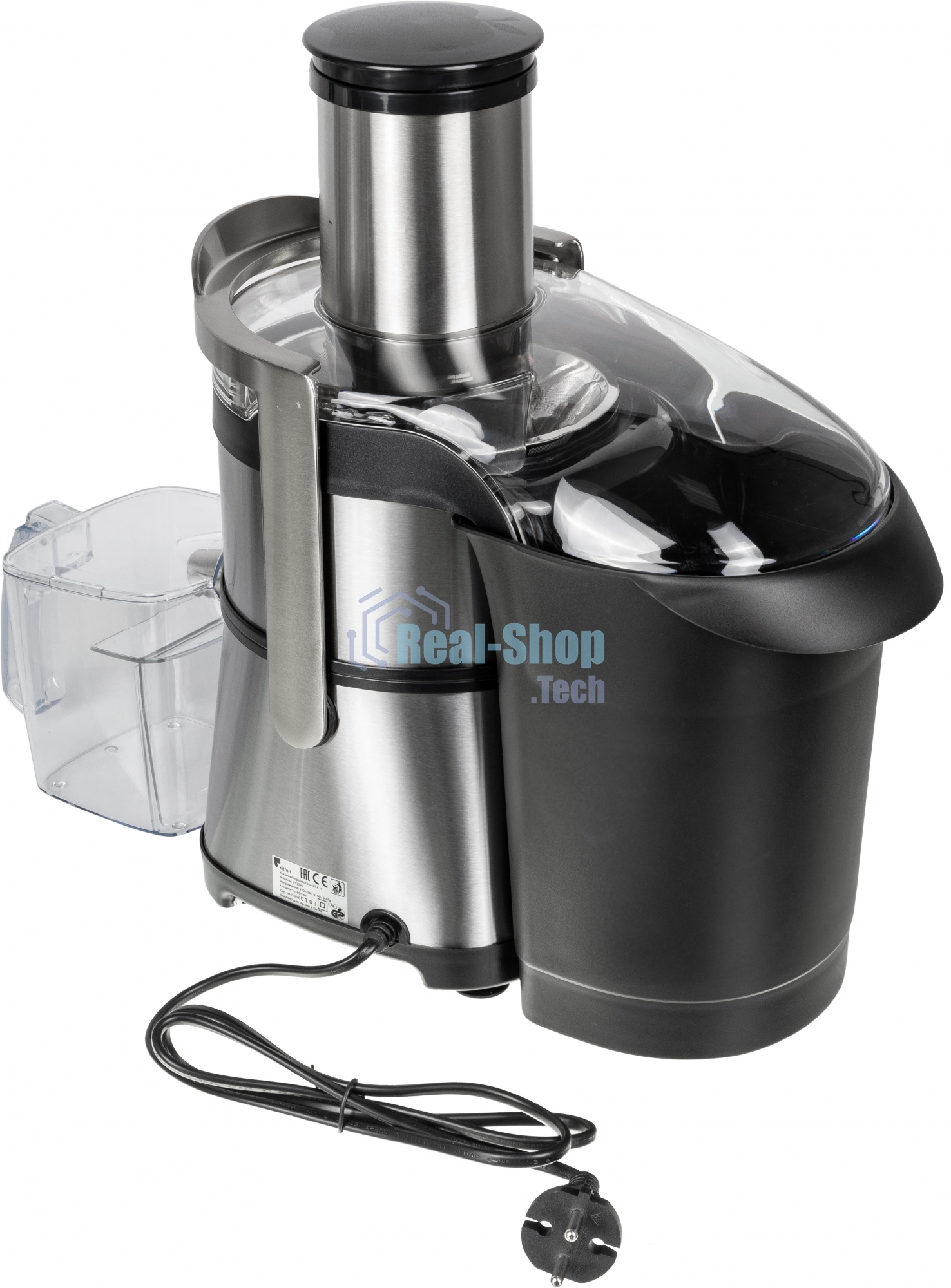 Кухонный комбайн Kitfort KT-1395 800Вт серебристый/черный