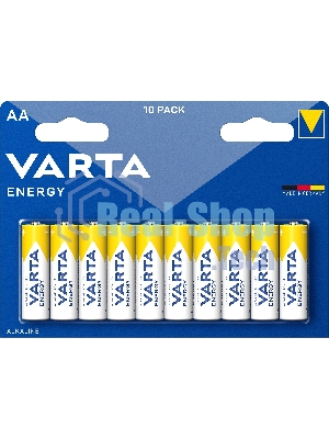 Батарейка Varta ENERGY LR6 AA BL10 Alkaline 1.5V (4106) (10/200/36000) (10 шт.)