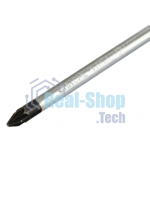 Отвертка Сибртех, PZ1 х 80 мм, CrV, двухкомпонентная рукоятка