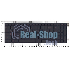 Клавиатура для ноутбука DNS Clevo P651 черная с рамкой с подсветкой