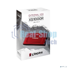 Внешний SSD Kingston XS1000, 1TB, USB 3.2 Gen 2 Type-C, R/W 1050/1000, красный