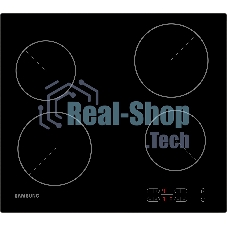 Встраиваемая электрическая панель Samsung NZ64T3506AK/WT 575x505x55 мм, стеклокерамика, 4 конфорки, скошенная рамка,сенсорное управление, светодиодный LED-дисплей, защита от детей, черный