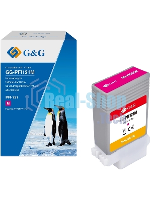 Картридж струйный G&G GG-PFI121M пурпурный (130мл) для Canon imagePROGRAF TM-250/255/350/355