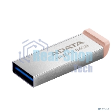 Флешка USB ADATA UR350 (UR350-64G-RSR/BG), 64Gb, USB 3.2, R/W 100/15, серебристый/коричневый