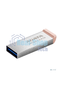Флешка USB ADATA UR350 (UR350-64G-RSR/BG), 64Gb, USB 3.2, R/W 100/15, серебристый/коричневый