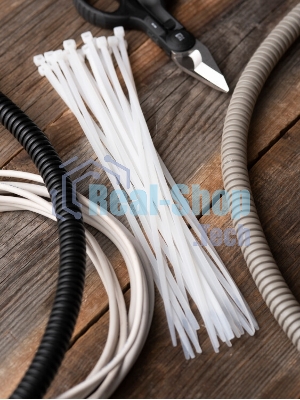 Хомут кабельный 3.6х300 нейл. белый (уп. 100 шт) EKF plc-c-3.6x300