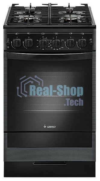 Плита газовая Gefest ПГ 5500-02 0115 черный, конфорок 4 шт, духовка 52 л, 50 см x 85 см x 58.5 см