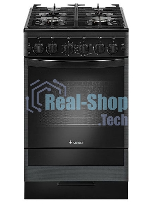 Плита газовая Gefest ПГ 5500-02 0115 черный, конфорок 4 шт, духовка 52 л, 50 см x 85 см x 58.5 см