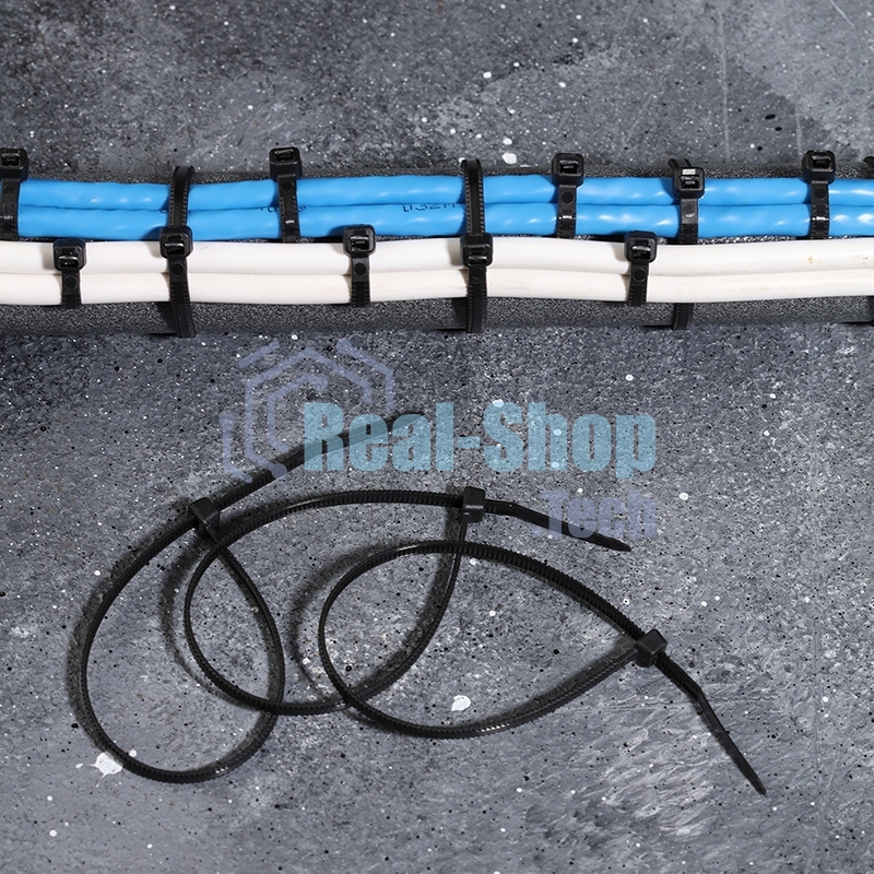 Хомут-стяжкa нейлоновая с тройным замком Rexant 200x3,6 мм, черная, упаковка 100 шт.