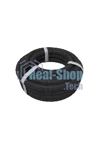 Труба гофрированная из ПНД Rexant с зондом, черная, Ø25 мм (бухта 10 м/уп.)