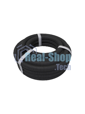 Труба гофрированная из ПНД Rexant с зондом, черная, Ø25 мм (бухта 10 м/уп.)
