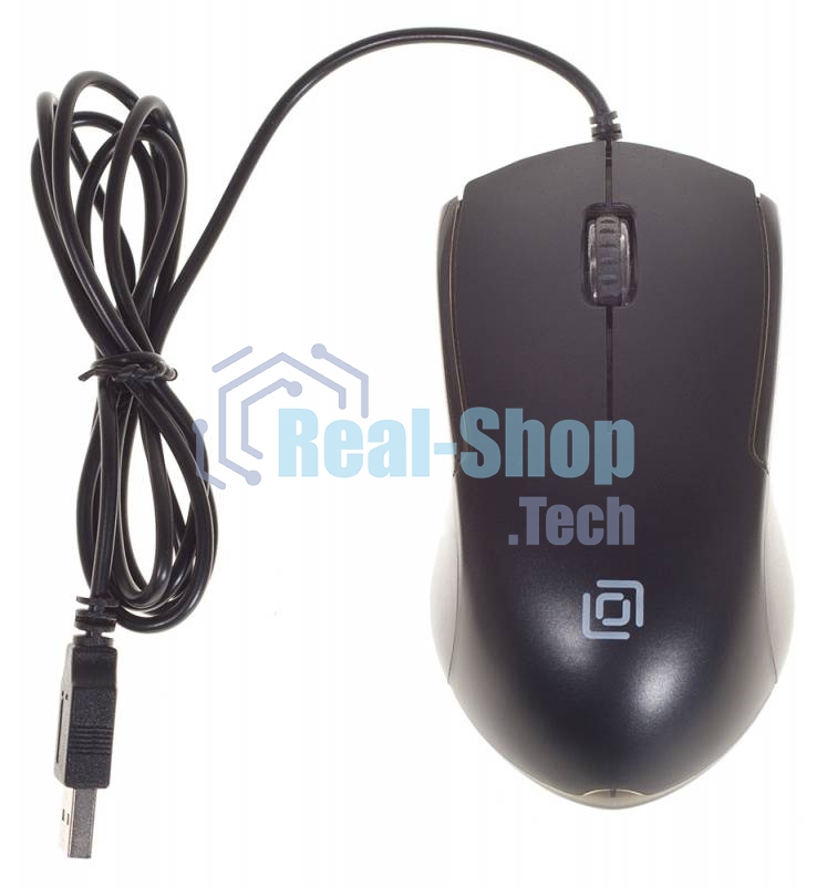 Мышь проводная Oklick 245M черный, 1000 dpi, USB, кнопки - 3