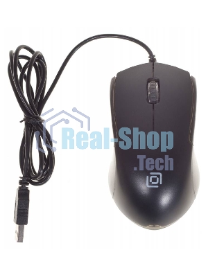 Мышь проводная Oklick 245M черный, 1000 dpi, USB, кнопки - 3