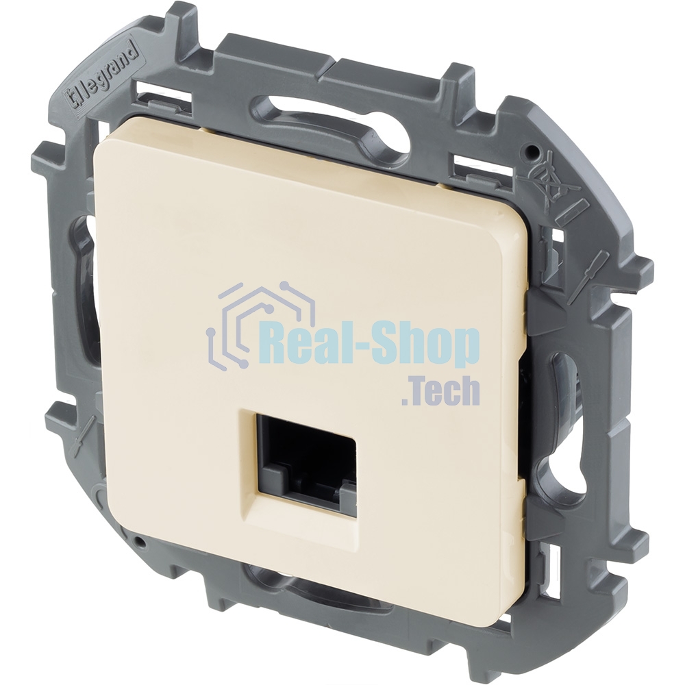 Информационная розетка RJ45 категория 6 UTP слоновая кость