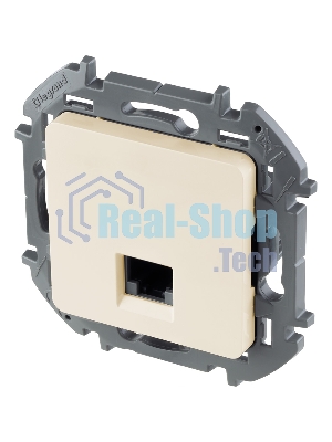 Информационная розетка RJ45 категория 6 UTP слоновая кость