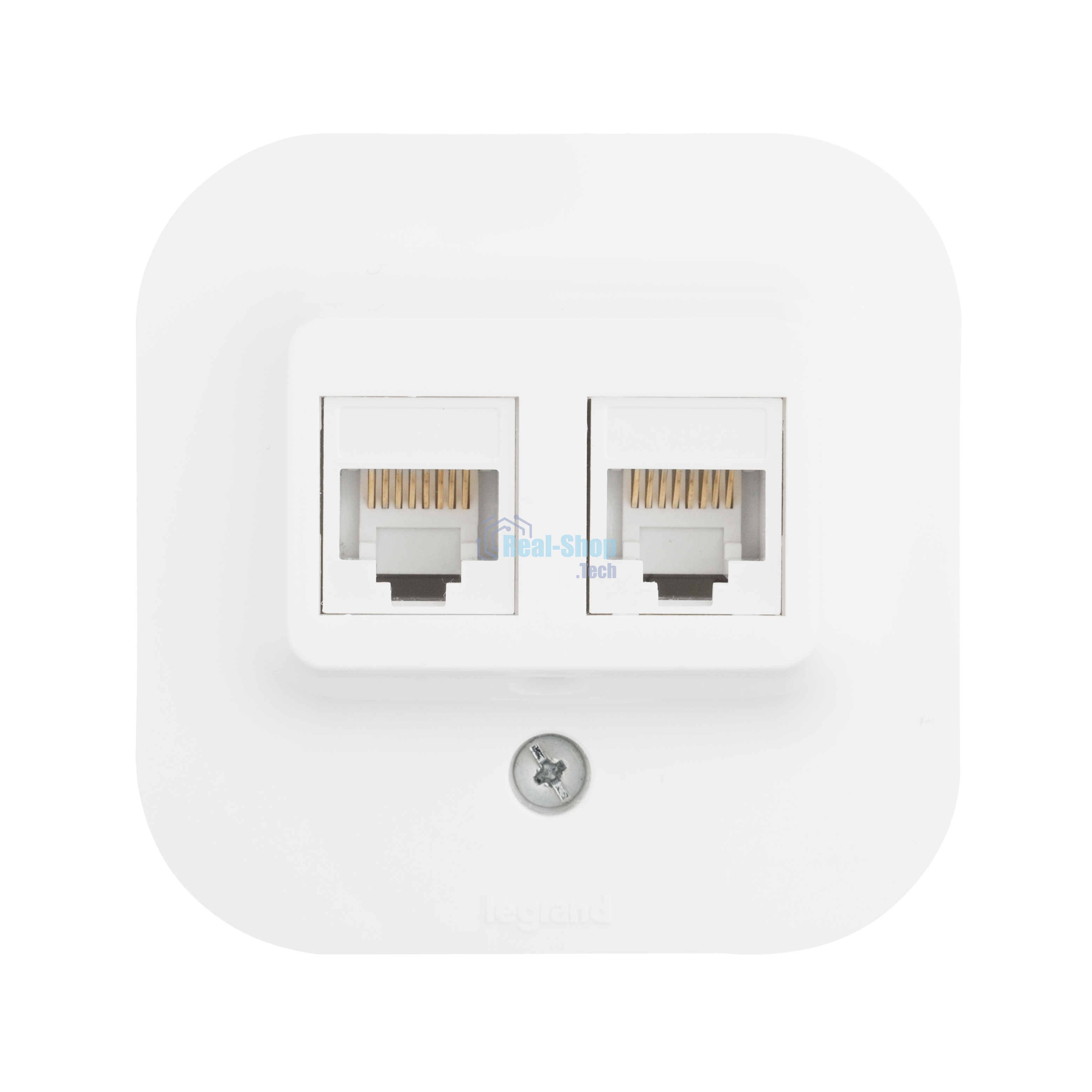 Электроустановочные изделия Legrand 782228 Двойная розетка RJ45 (Белая)