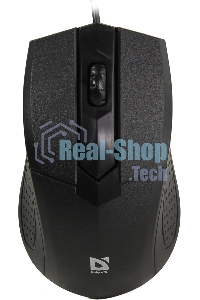 Мышь проводная Defender Optimum MB-270 черный, 1000 dpi, USB, кнопки - 3