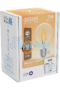 Лампа светодиодная филаментная Gauss Smart Home DIM E27 A60 7 Вт 1/10/40
