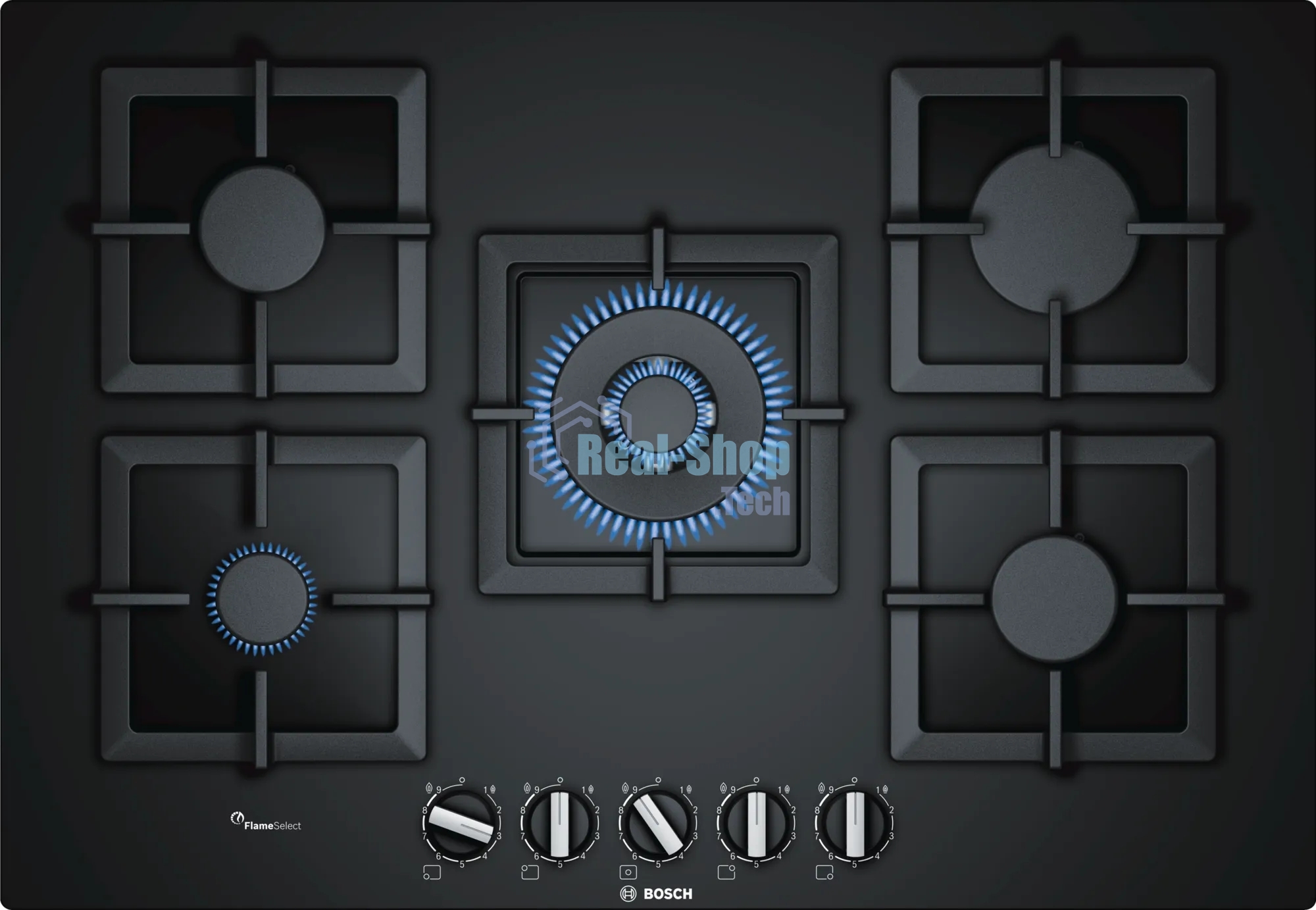 Газовая варочная панель Bosch PPQ7A6B20 черный