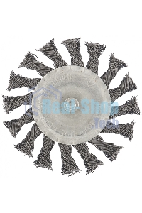 Щетка для дрели Matrix 100 мм, плоская со шпилькой, крученая металлическая проволока