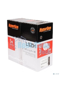 Кабель UUTP4-C5E-S24-IN-LSZH-GY-305 витая пара неэкранированная U/UTP категория 5e 4 пары (24 AWG) одножильный(solid) LSZH нг(A)-HF (-20град.C - +75град.C) сер. (уп.305м) Hyperline 42045