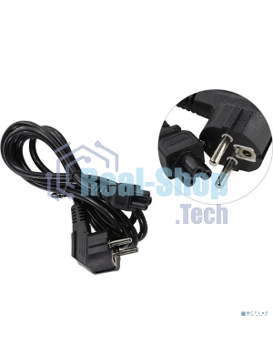 Кабель питания ноутбуков ExeGate Special PC5-1,8S (Евровилка Schuko->С5) 3*0.75мм2, ССА, черный, 1.8м.