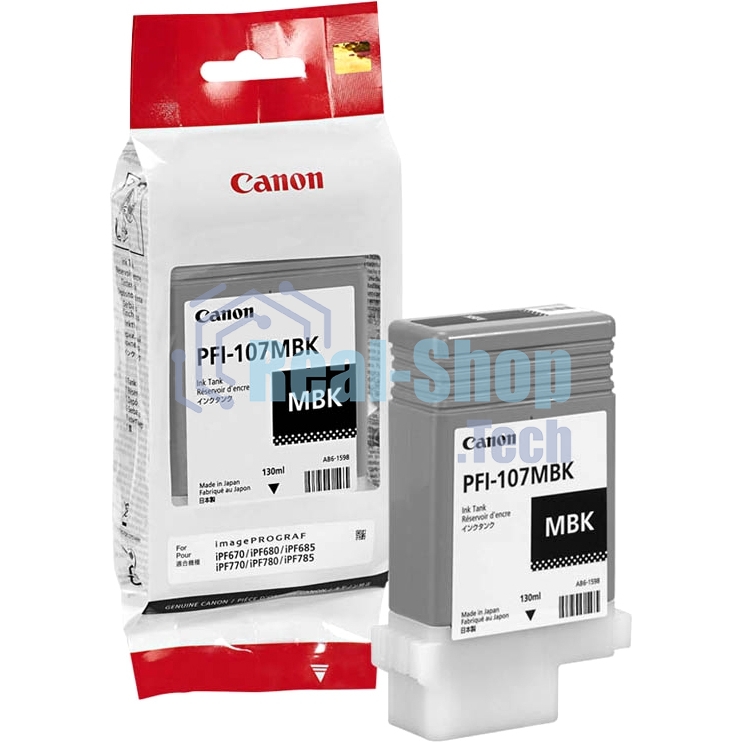 Картридж струйный Canon PFI-107MBK (6704B001) черный матовый (130 мл) для Canon iP F680/685/780/785