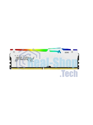 Оперативная память Kingston Fury Beast, DDR5, 64GB (4x16GB), 6000MHz, CL40, DIMM, с радиаторами, RGB, белый