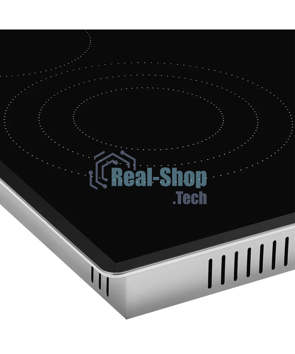 Встраиваемые электрические панели Kuppersberg ECS 639 F Электрическая независимая варочная панель, стеклокерамика KANGER, ширина 60 см, 4 зоны ускоренного нагрева HI-Light, управление электронное сенсорное/слайдер, 5 цифровых дисплев, 9 уровней мощности, 