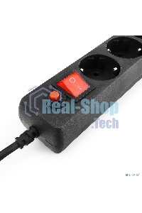 Сетевой фильтр Гарнизон для ИБП, 5 р, 10А, 1.8 м, ур.защиты 4, черный, пакет