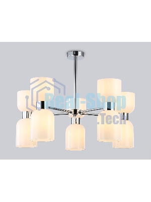 Люстра Ambrella light LH56083/10 СH/FR хром/белый матовый E14*10 max 40W D700*510