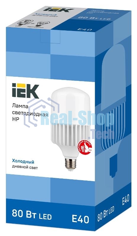 Лампа светодиодная IEK LLE-HP-80-230-65-E40 HP 80Вт 230В 6500К E40