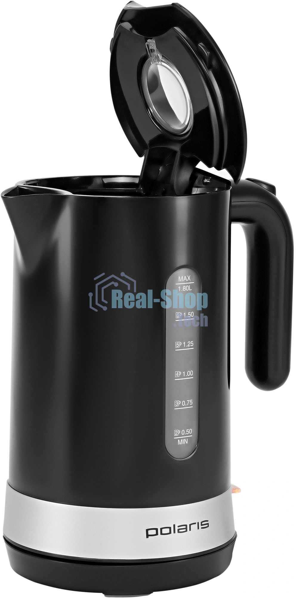 Чайник электрический Polaris PWK 1803C Water Way Pro, пластик Черный