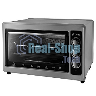 Мини-печь Delta D-0123 серая с тэном повыш. мощности,1300 Вт,37 л,2 нагреват. эл, с термостатом