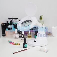 Лупа настольная 3D+12D Rexant с подсветкой 48 LED, белая