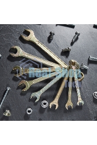 Набор ключей комбинированных Rexant (8-11, 13, 14, 17, 19 мм), 8 шт., желтый цинк