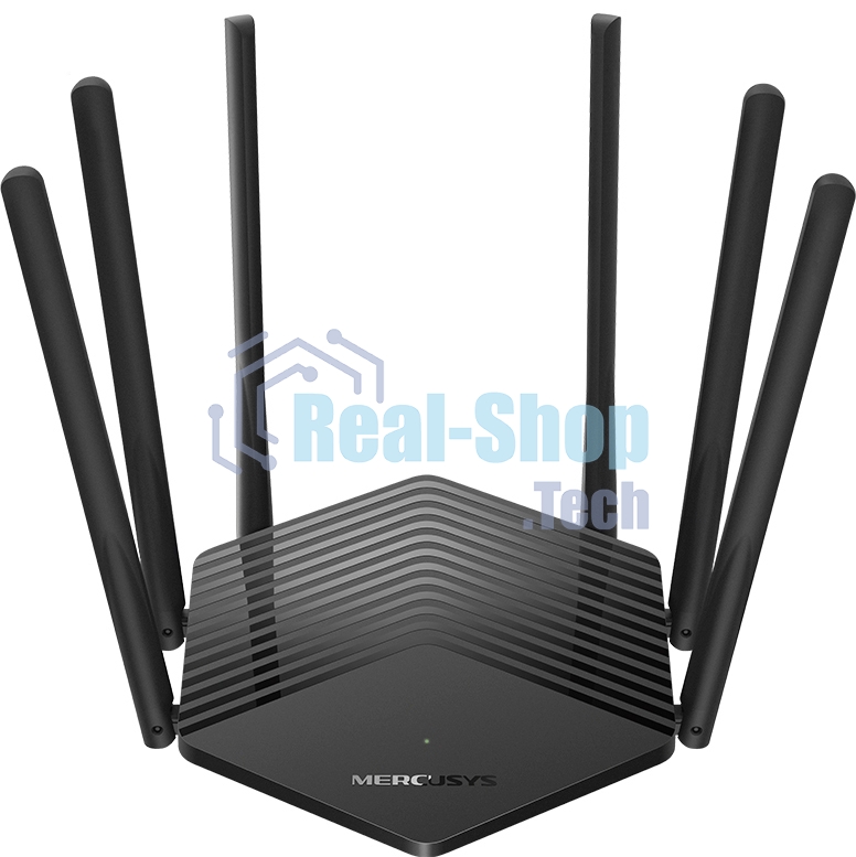 Роутер Mercusys AC1900 Wireless AC Gigabit Router, 600 Mbps at 2.4 GHz + 1300 Mbps at 5 GHz, 6×5dBi Fixed External Antennas with Beamforming, 2× G LAN Ports, 1× G WAN Port, Access Point Mode, 3X3 MU-MIMO, Parental Controls, Guest Network, Smart Connect