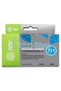 Картридж струйный Cactus CS-CZ130 №711 голубой (26 мл) для HP DesignJet T120/T520